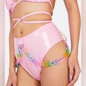 L/XL J. Valentine Rainbow Chain Vinyl bottoms
